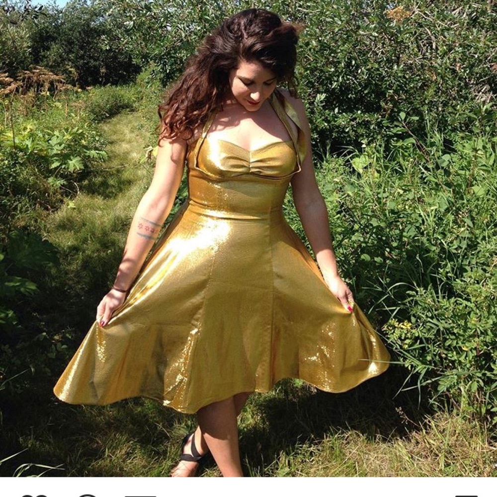 Bernie Dexter Gold Dress